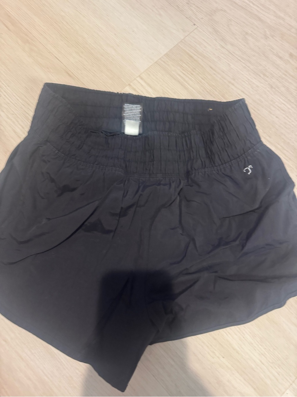 Women's Black Athletic Shorts with Elastic Waistband Victoria Secret Pink